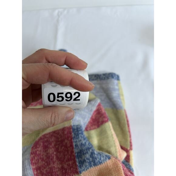 Christopher & Banks Size Medium Patchwork Sweater Cardigan Cottage Vintage - Picture 9 of 9